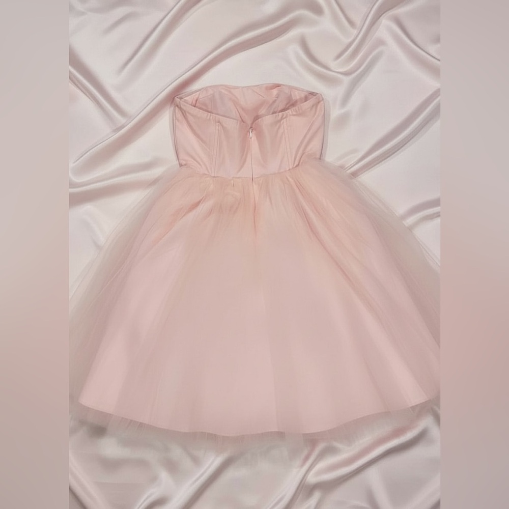 New York & Company Strapless Pink Tulle Dress - Picture 2 of 6